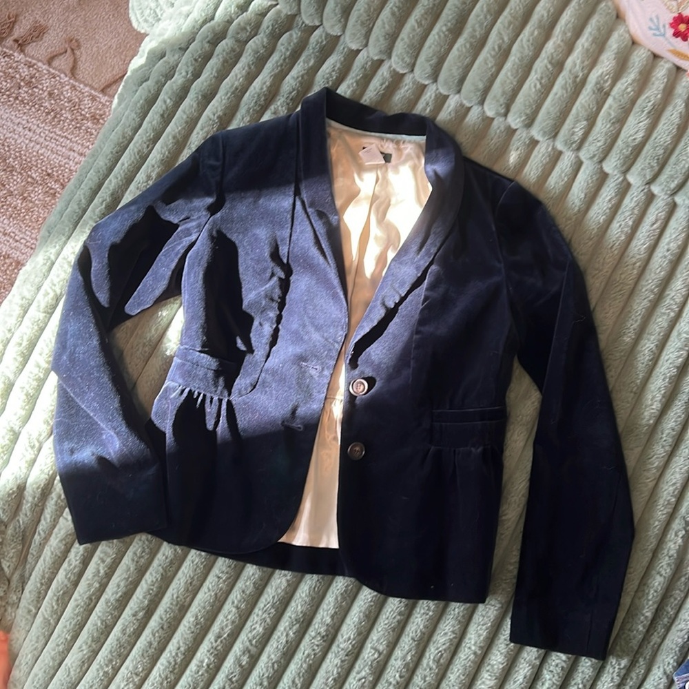 J.Crew VELVET BLUE Blazer- Size 4